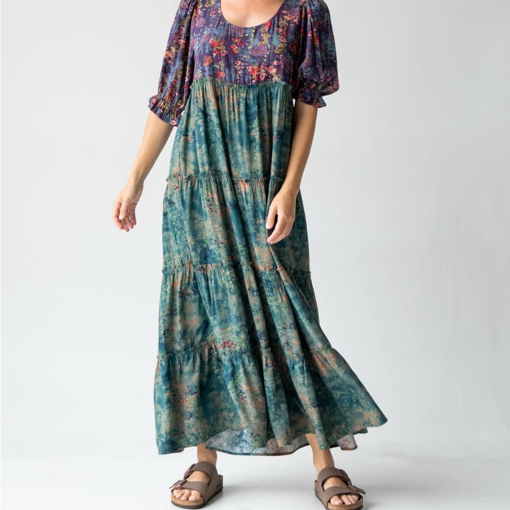 NWT Natural Life Collette Tiered Maxi Dress